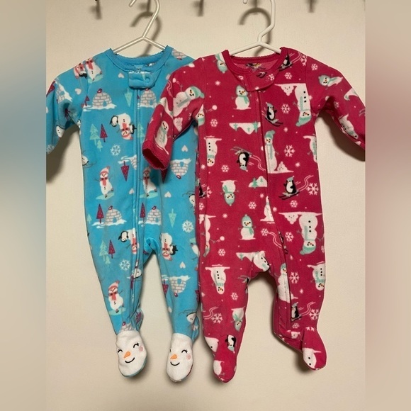 Carter’s Winter Weight Sleepers, Size 3 Months, lot of 2 - Picture 1 of 7